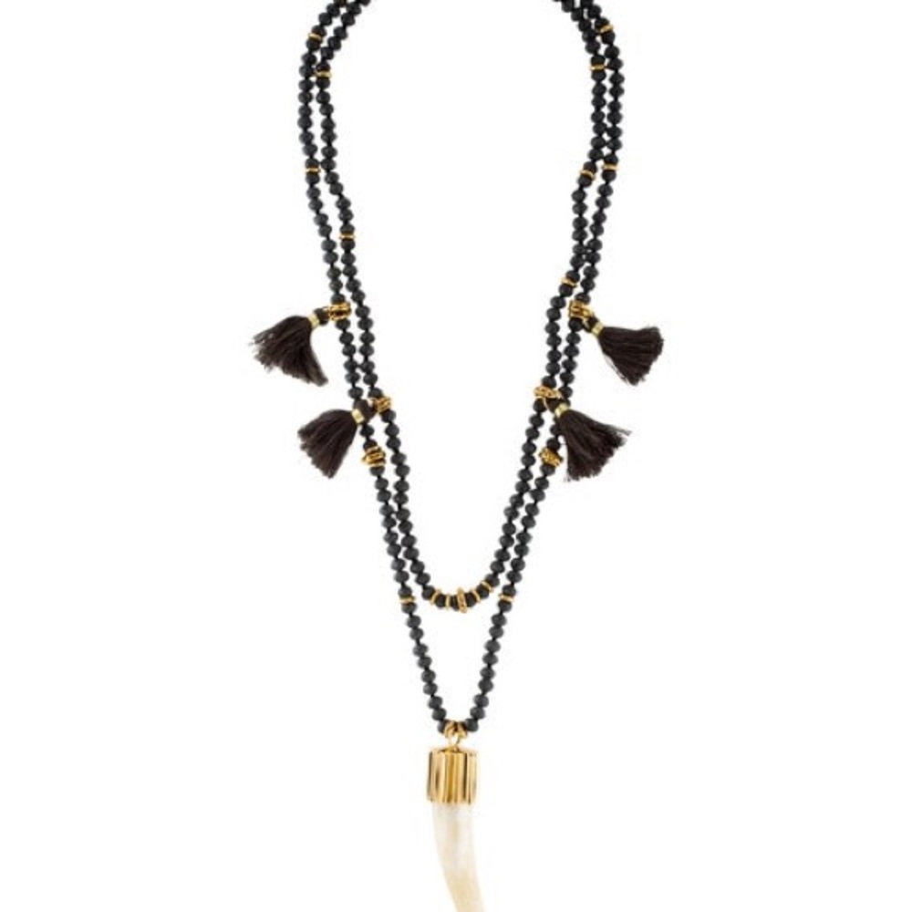 India Hicks Charcoal Free Spirit Necklace